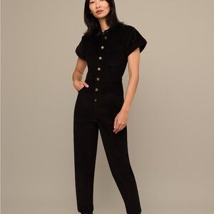 NWT Mixed by Nasrin Classic Jumpsuit in Black Corduroy